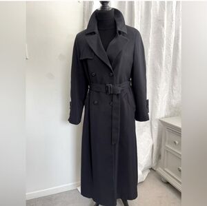UTEX DESIGN Vintage Navy Trench Coat With Removable Liner